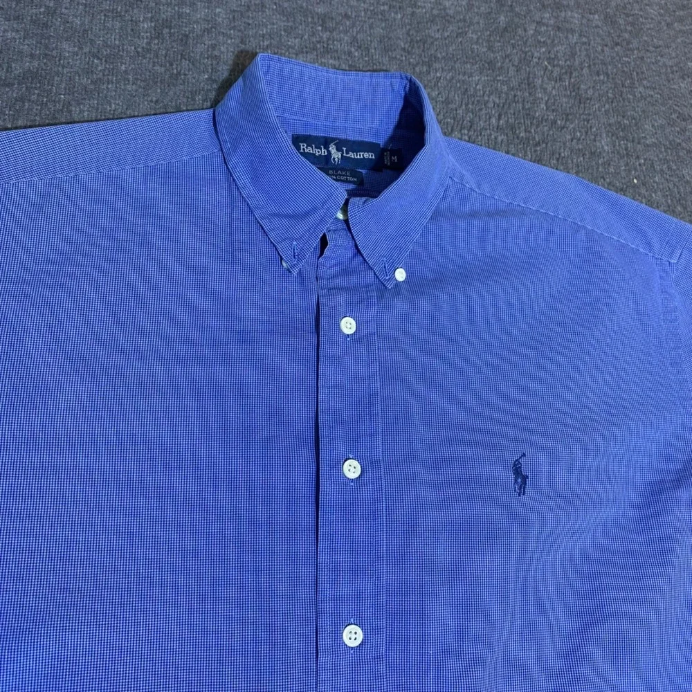 Lot of 2 Polo Ralph Lauren Blake Mens Medium Short Sleeve Button Down Shirts